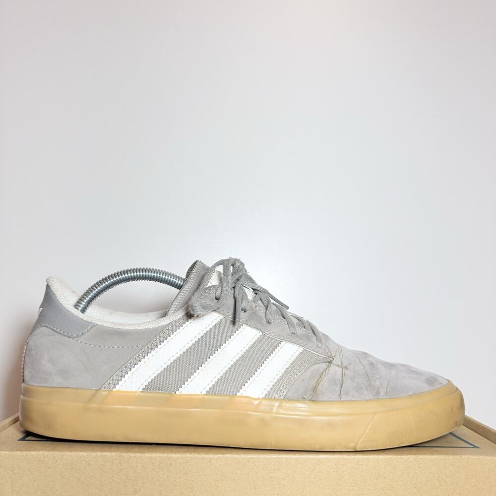 Adidas Matchbreak Super Grey White Gum Mens Size 9.5 Skateboarding Shoes Used